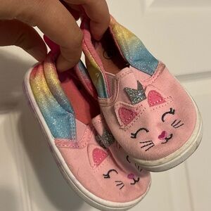 Colorful Cat Slip-On Shoes for toddler size 4